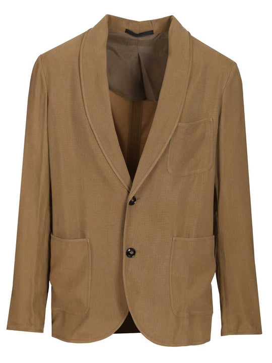 Deconstructed Blazer Jackets Beige