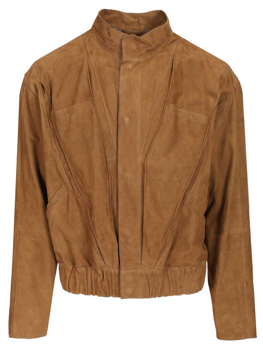 Suede Jacket Jackets Beige
