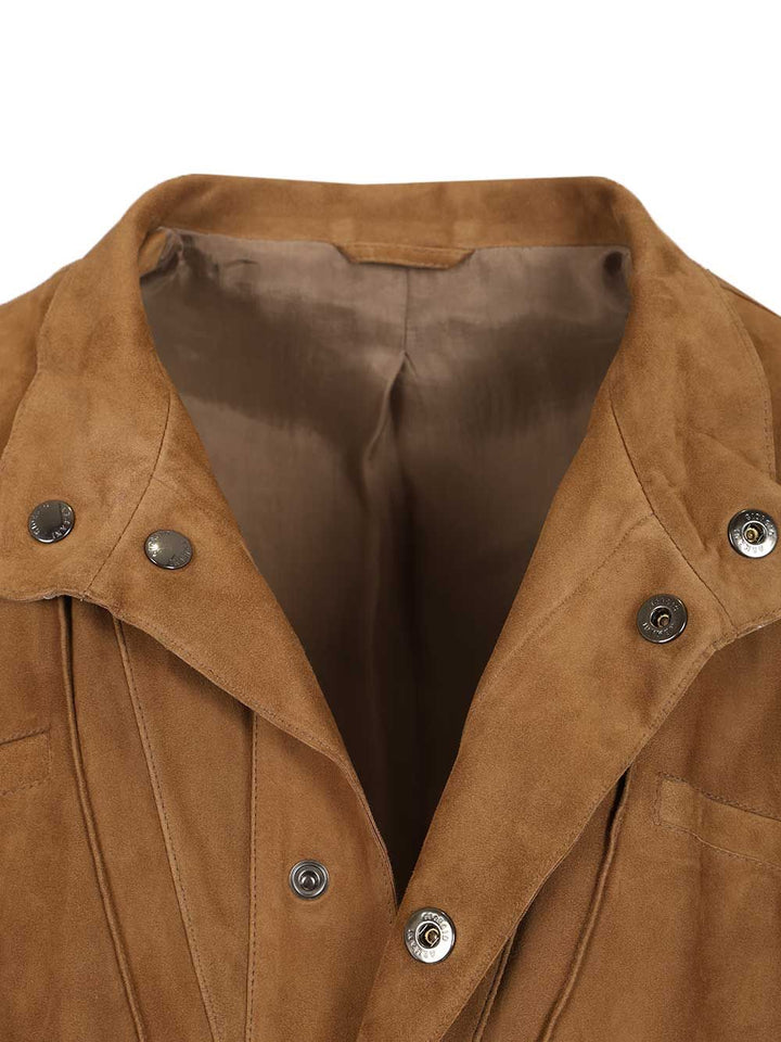Giorgio Armani Suede Jacket Jackets - Beige | 1a9f4c38502da706b7f518e1b38144e26ca6e9a2