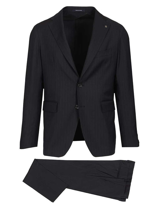 Montecarlo Pinstriped Suit Dresses Blue