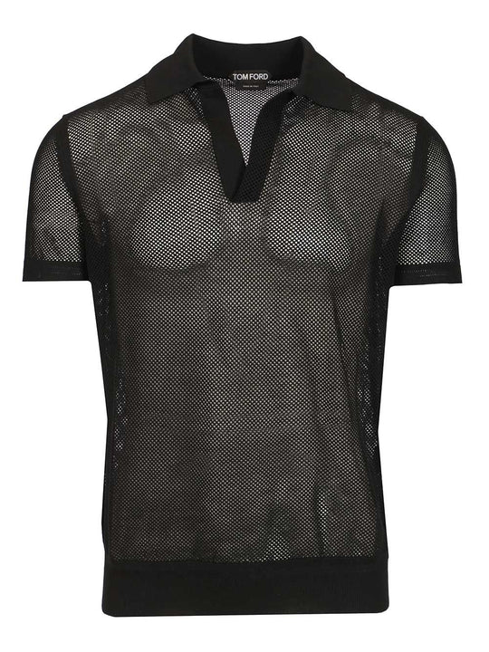 Knitted Polo Shirt Black