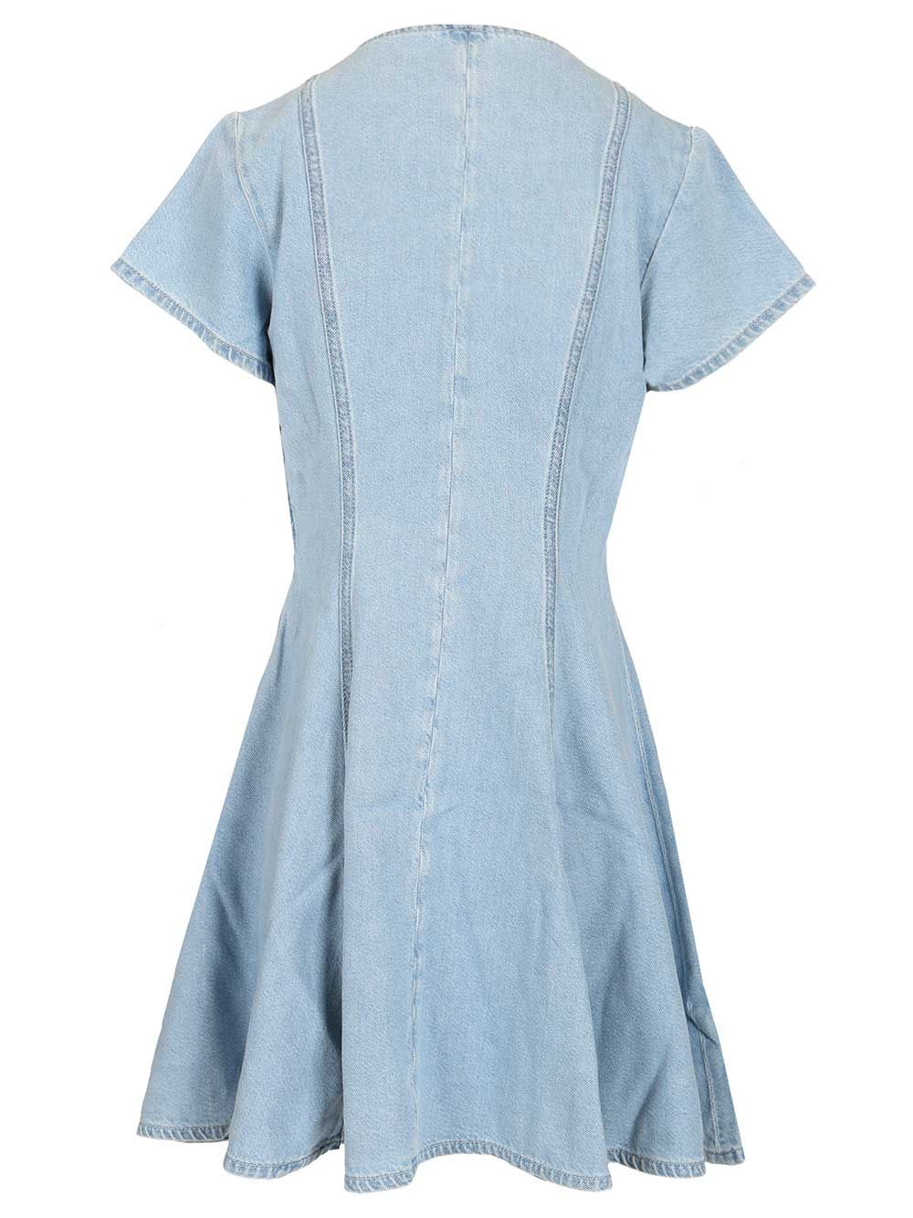 7 For All Mankind Flared Dress Dresses - Light blue | 112f4e997b0f6881b6fc651d6f3916f89c96b19a