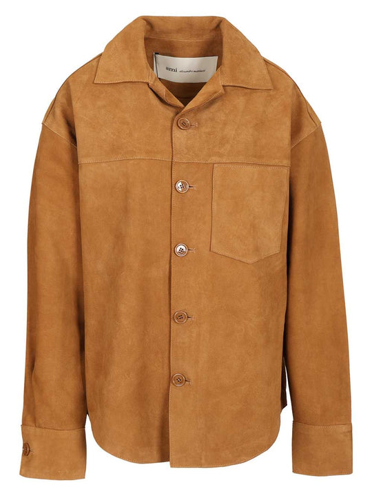 Suede Overshirt Jackets Beige