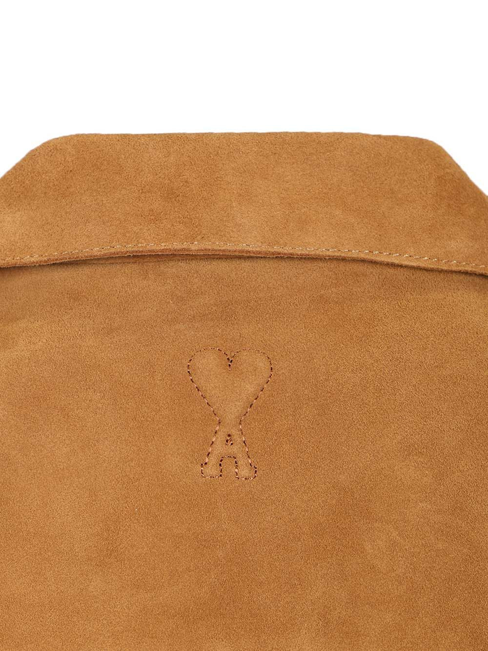 Ami Suede Overshirt Jackets - Beige | 8b7b732fc24ec8ed6e94aa1eda27f2f22cbddef2