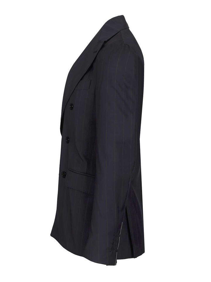 Al Duca D'Aosta Double-Breasted Pinstriped Suit Dresses - Blue | 789cfc822d77bbba4298059617c9049cee0a7a59