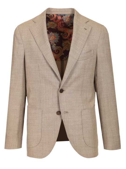 Single-Breasted Blazer Jackets Beige