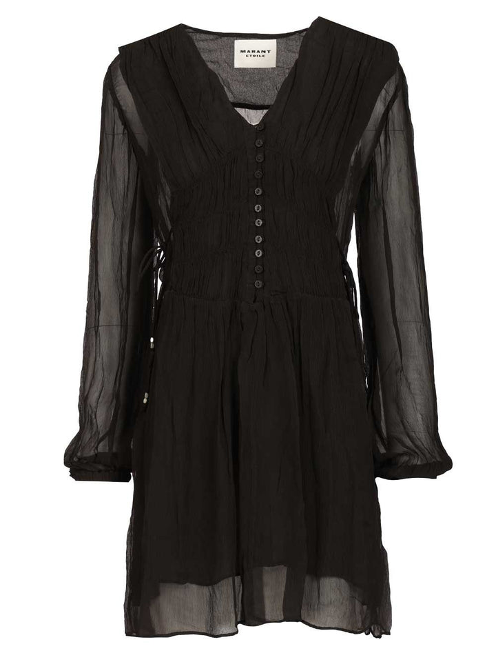 Marant Etoile Loriena Dress Dresses - Black | a2ee5e9a4d9193e91e9ca56334cc5f5621eb9bf5