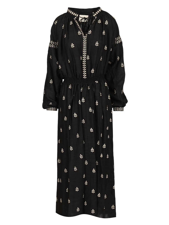Tussar Silk Dress Dresses Black