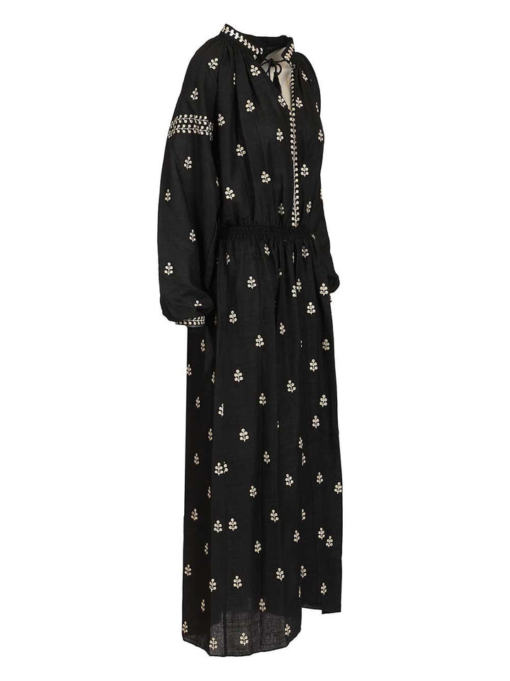 Isabel Marant Tussar Silk Dress Dresses - Black | f4f64d8c27966d8b996e5cb119c883b163e3e932