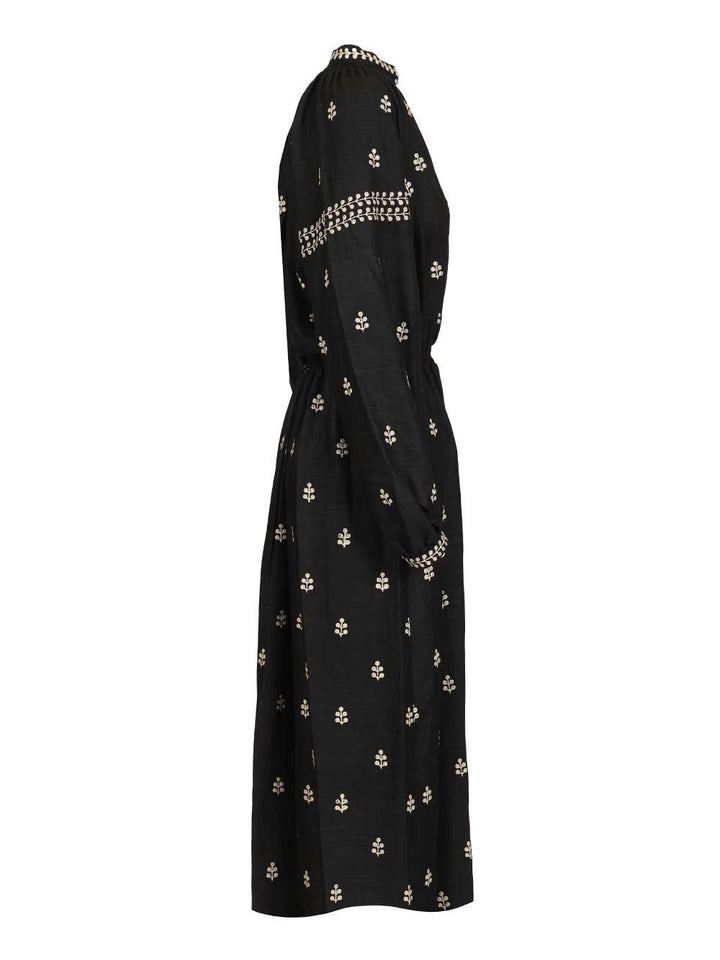 Isabel Marant Tussar Silk Dress Dresses - Black | e3b7e1114d09e9b1c329a378cfc4e2d365bf94df