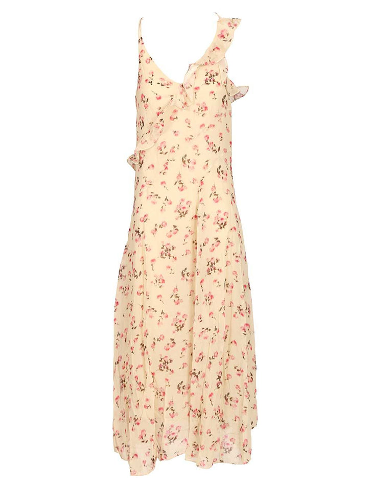 Marant Etoile Luxie Dress Dresses - Beige | 954b0bd78f9ec44e7bb03908c67c76a9a1e0b3a3