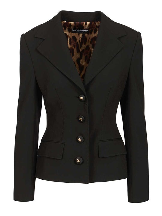 Wool Blazer Jackets Black