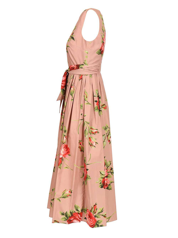 Dolce & Gabbana Cotton Dress With Rose Bouquet Print Dresses - Multicolor | aaac03053e773d5acbb62f7ba2ffec74295c1673