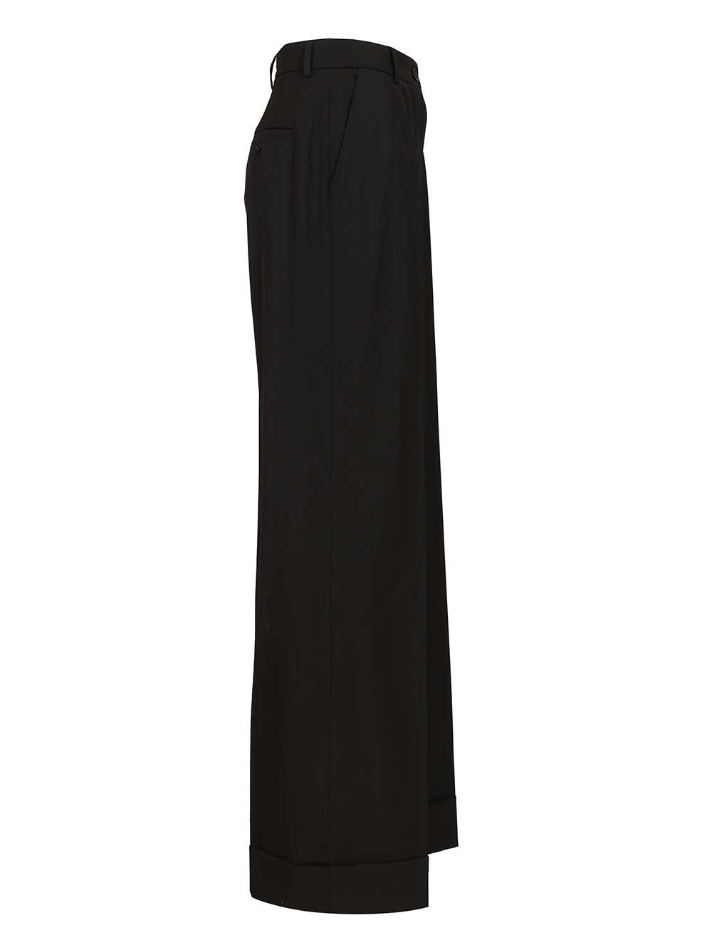 Dolce & Gabbana Wool Gabardine Trousers - Black | 8d8931cd4c90764a408275c442af20d6cc43d9de
