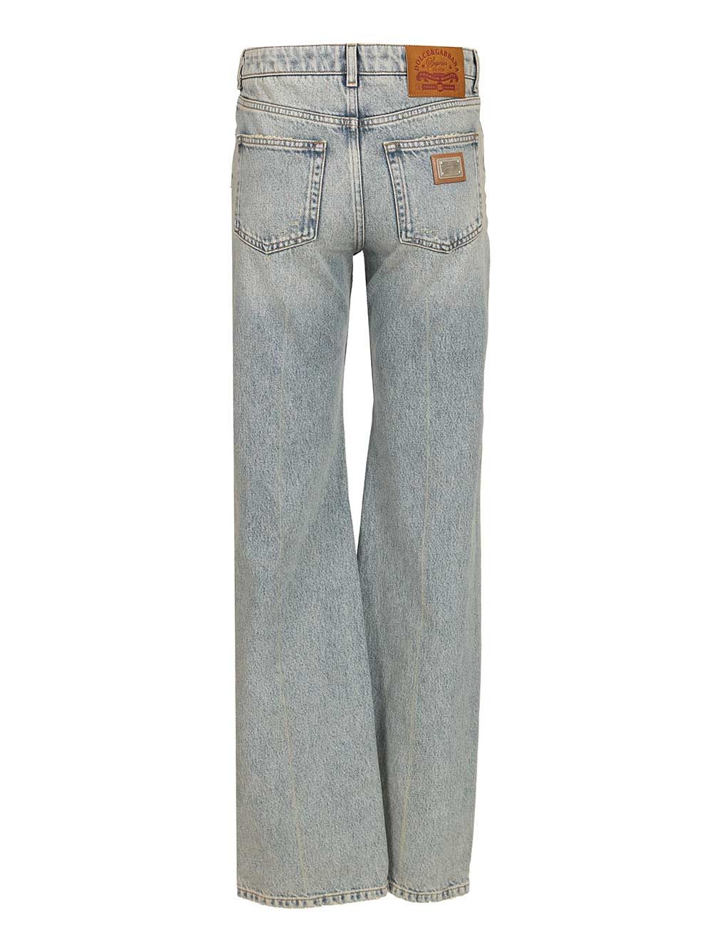 Dolce & Gabbana Straight Leg Jean Jeans - Blue | 90ecc7f0891cbf23f831dcb59795905be73dd1e0