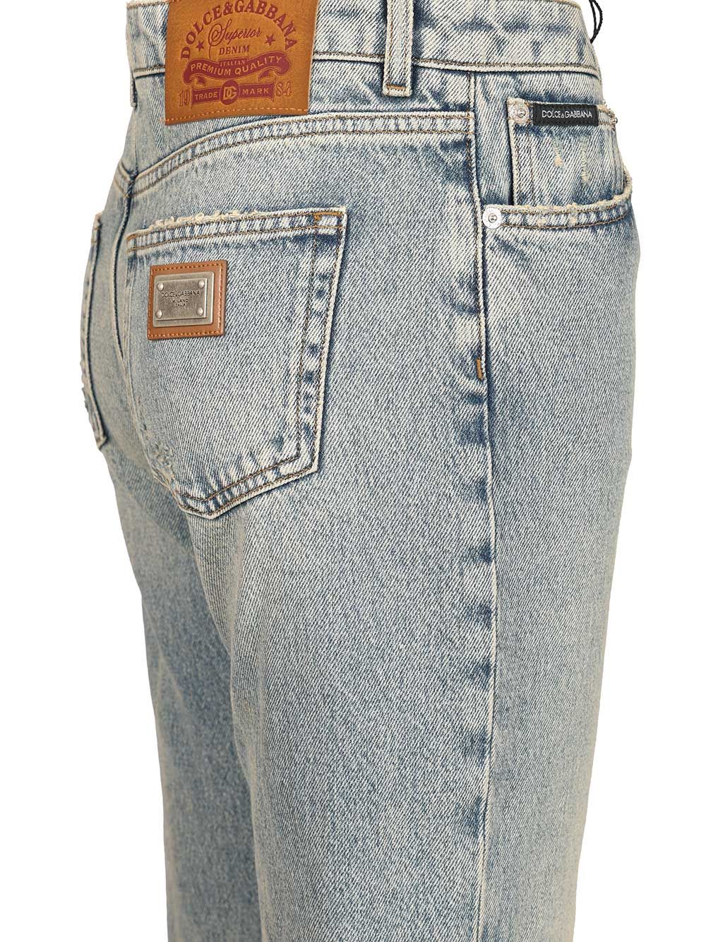 Dolce & Gabbana Straight Leg Jean Jeans - Blue | effe5a0450200585a5f1f5fa5e88e3f140c5d92c
