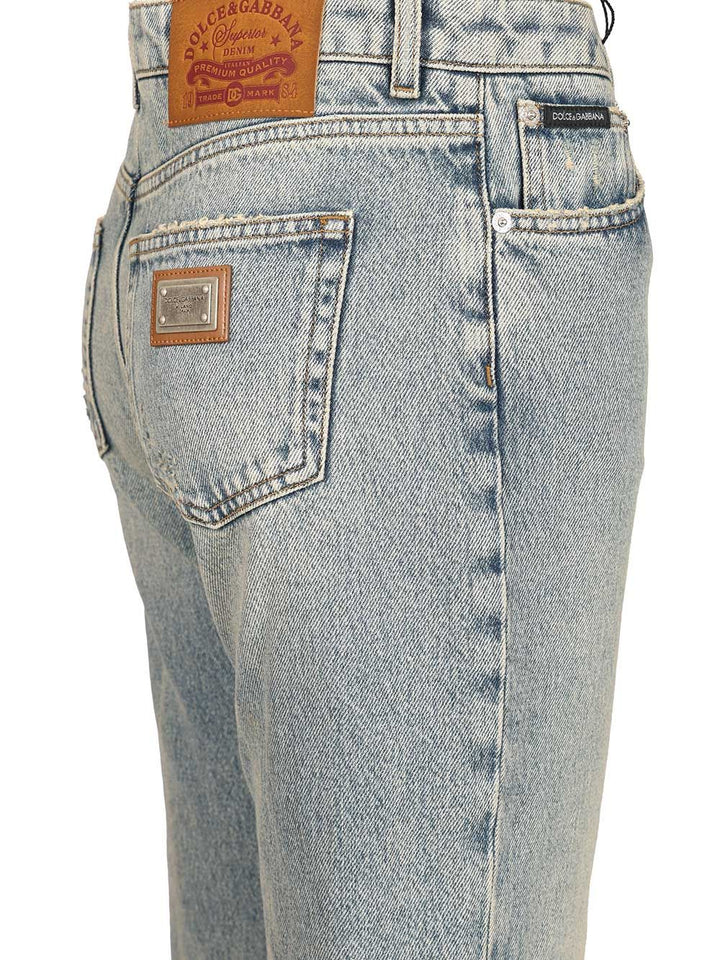 Dolce & Gabbana Straight Leg Jean Jeans - Blue | effe5a0450200585a5f1f5fa5e88e3f140c5d92c
