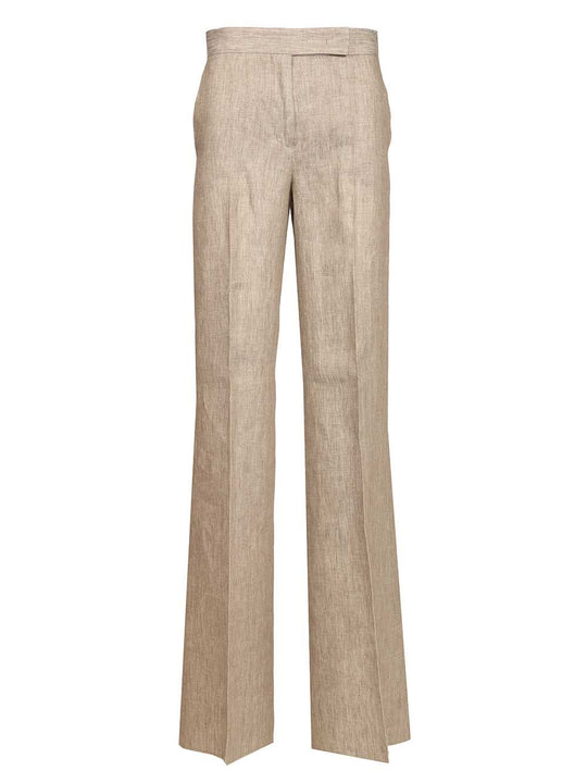 Chevron Linen Batavia Trousers Beige