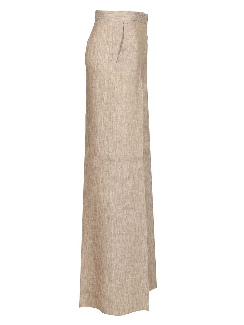 Max Mara Chevron Linen Batavia Trousers - Beige | 846f3279fb1f7455c56895360df13d2f9b797455