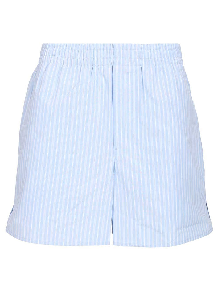 Ami Striped Shorts Trousers - Light blue | 0e07bfb8959ed78f8868acf0d8cea1107a40bde7