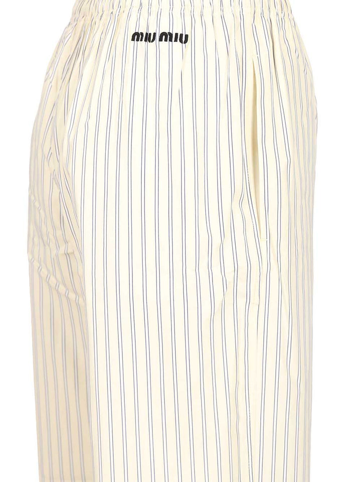 Miu Miu Pyjama Trousers - Beige | f9dcb9813885adeae0a1d9d54ba00af058cd15ac