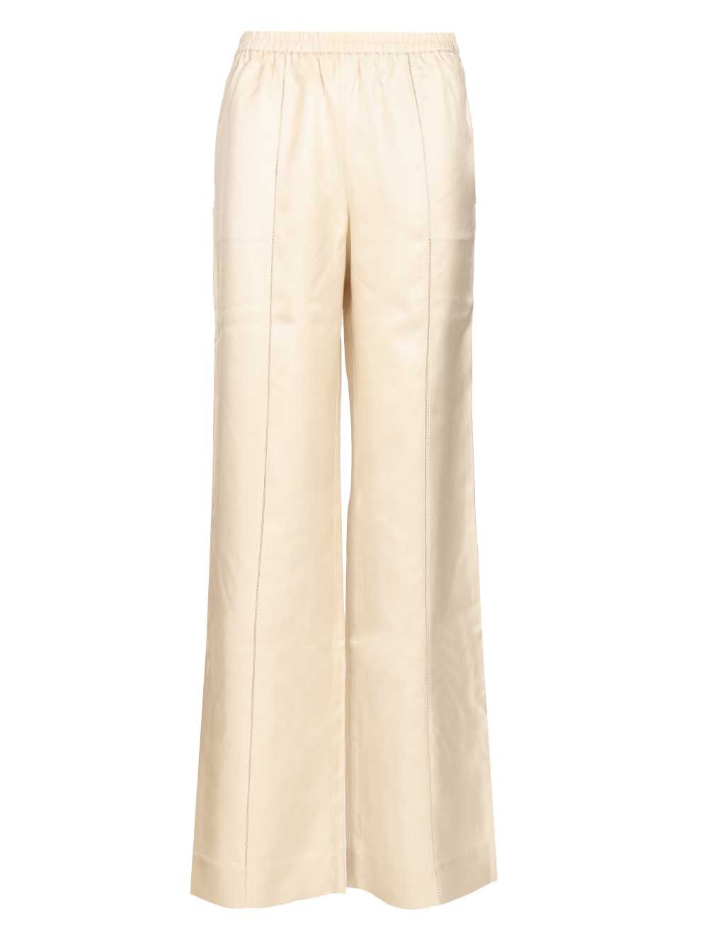 Loulou De Saison Lars Trousers - White | 71265e9fbd190b7d31fe559708f2dc58f8f6bc09