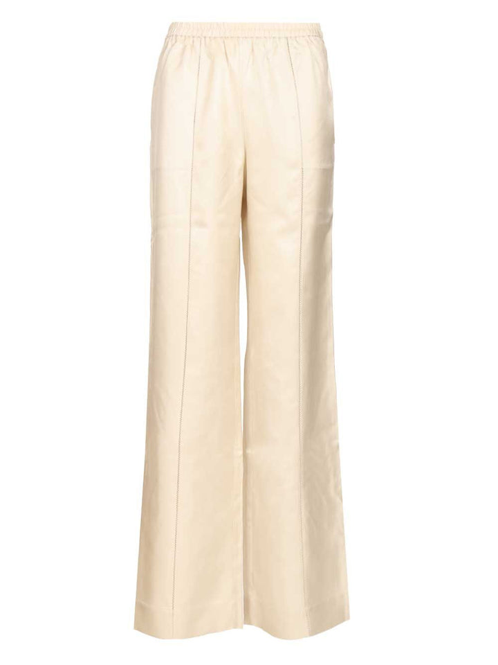 Loulou De Saison Lars Trousers - White | 71265e9fbd190b7d31fe559708f2dc58f8f6bc09