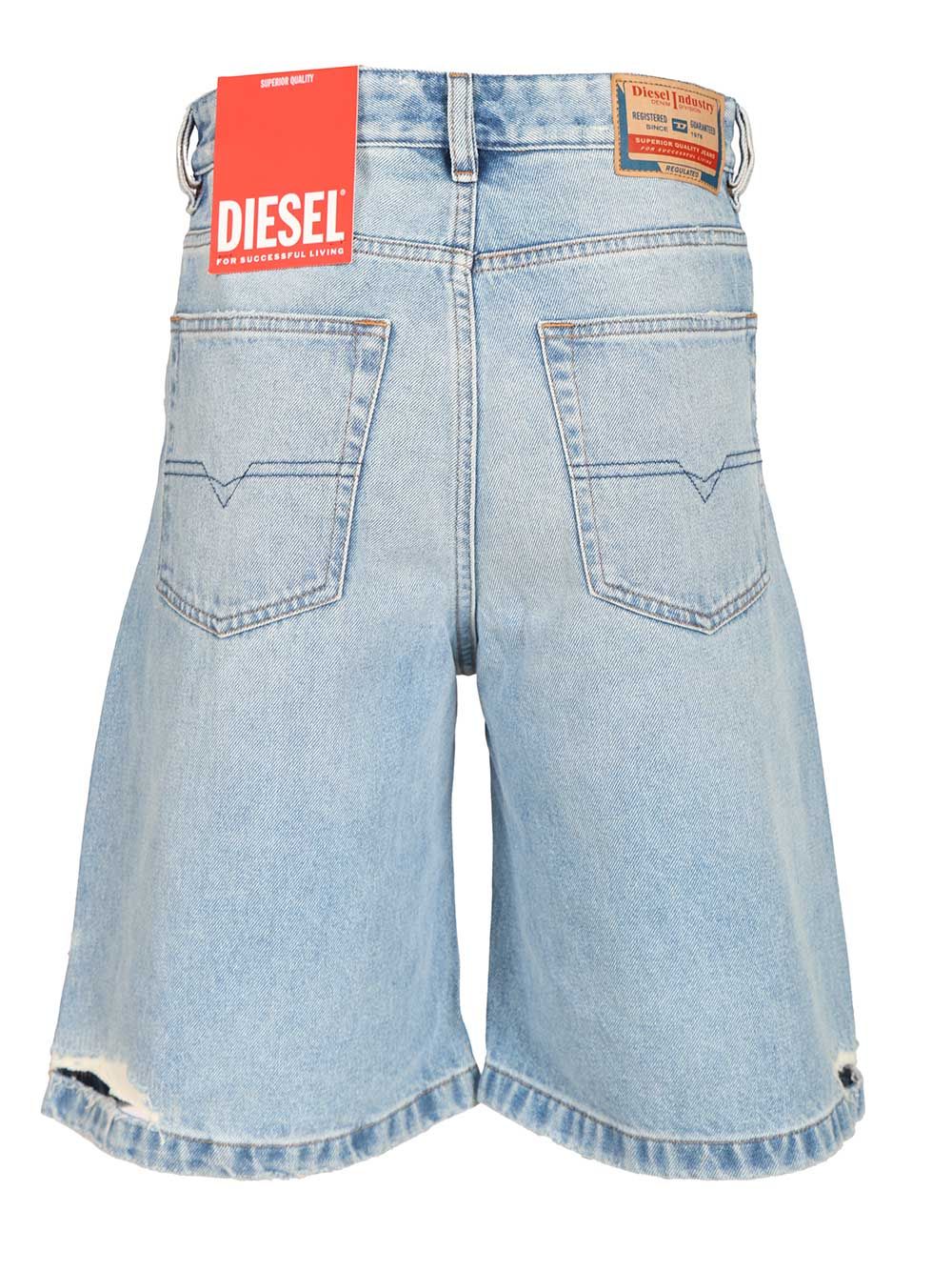 Diesel Regular Denim Shorts Jeans - Light blue | e7f98f20bdde8b07be1e8948857da60d3177bded