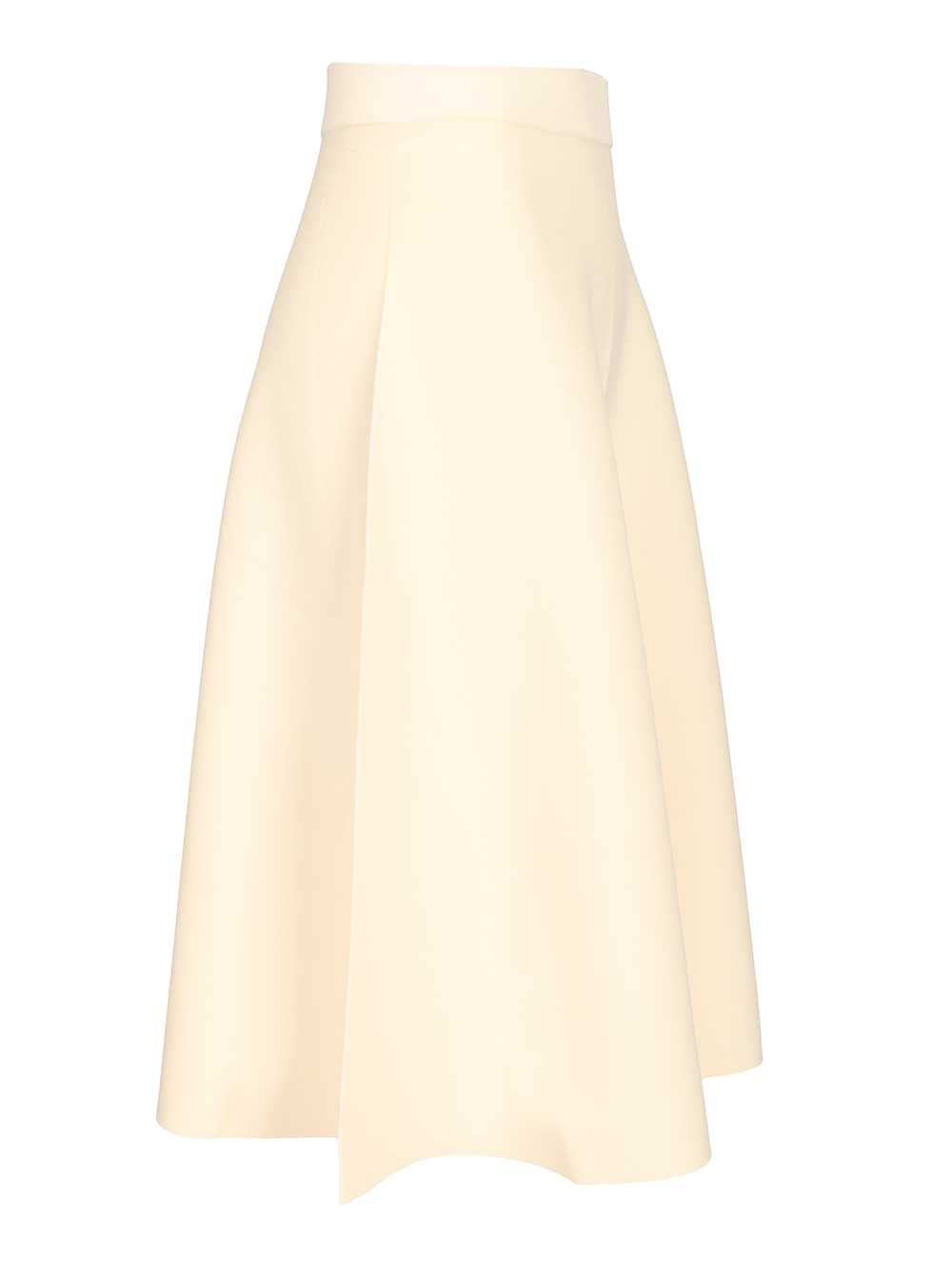 Max Mara Midi Skirt T-Shirt - White | 71250925a8f12d1e77f738d1006f14f673d229b6