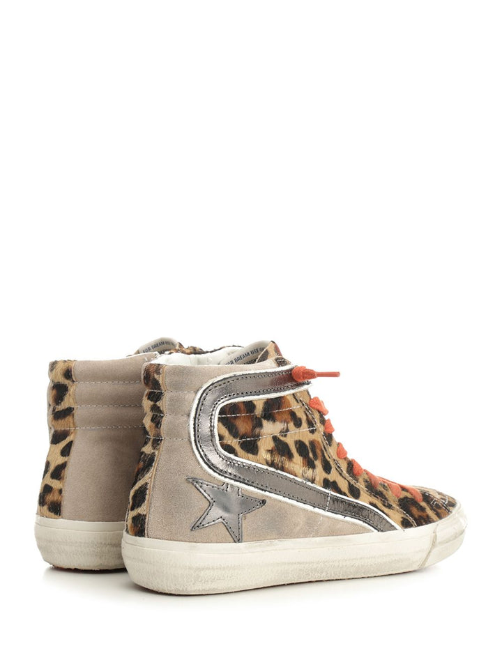 Golden Goose Deluxe Brand Slide Sneaker Sneakers - Animalier | 013ade3406e4a2f96fa0a602df3bc4fbe93e2a98