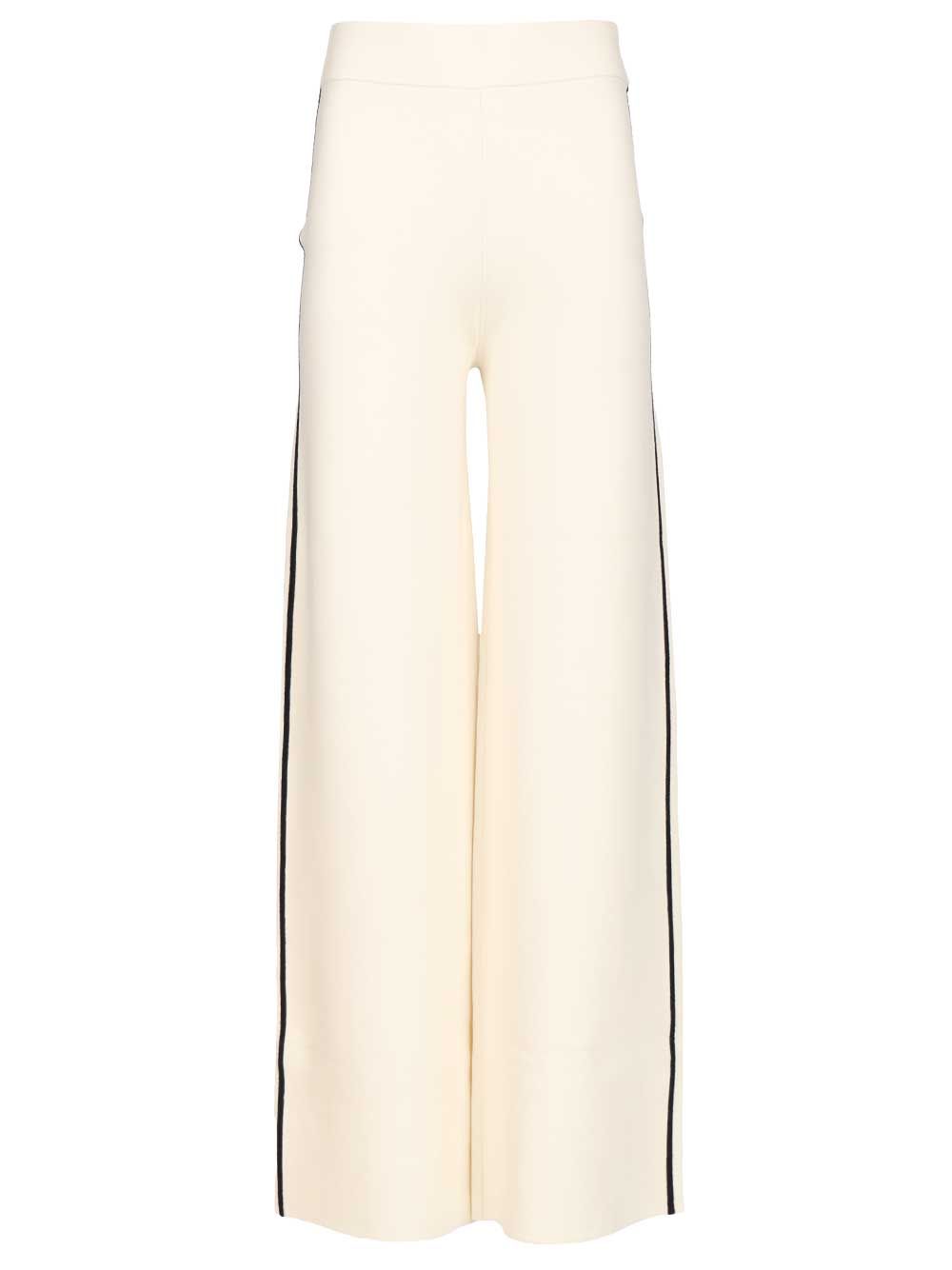 Max Mara Studio Palazzo Trousers - White | 7da9c10c588ac8821c7a0a9936eccdfaf41ce0e6
