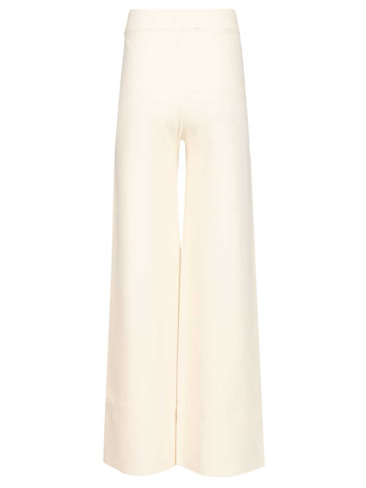 Max Mara Studio Palazzo Trousers - White | 8d30e7e852731e1c23775e0ef354c83d1ad9df94