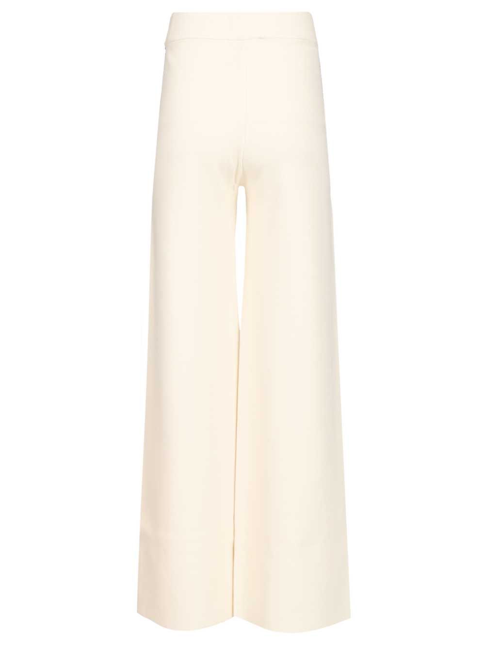 Max Mara Studio Palazzo Trousers - White | 8d30e7e852731e1c23775e0ef354c83d1ad9df94