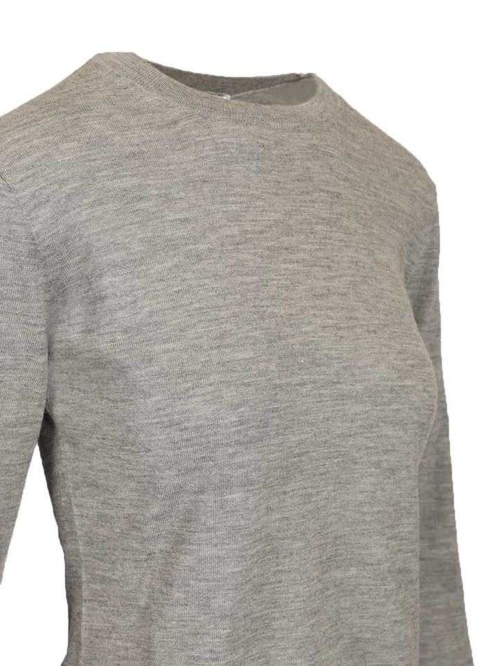 Max Mara Cashmere Crew Neck Sweater Knitwear - Grey | 12e174788023d0eddbf914dd15d327660aeac5a5