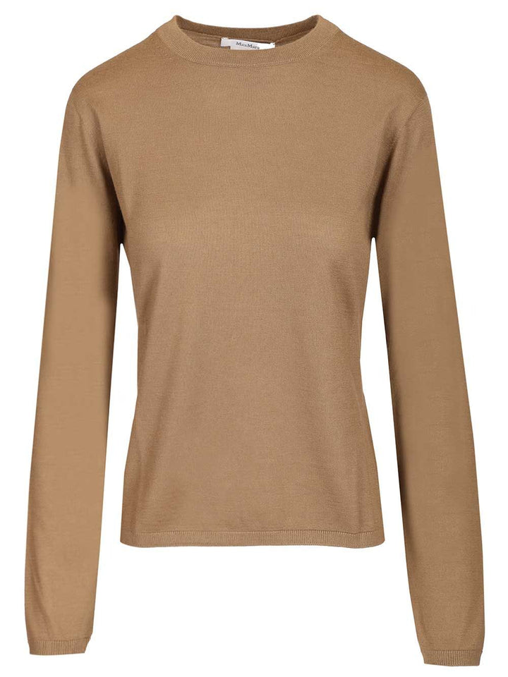 Max Mara Cashmere Crew Neck Sweater Knitwear - Brown | 25ccea9d16f30c7f8c0636036ef8c6f81a754fa3