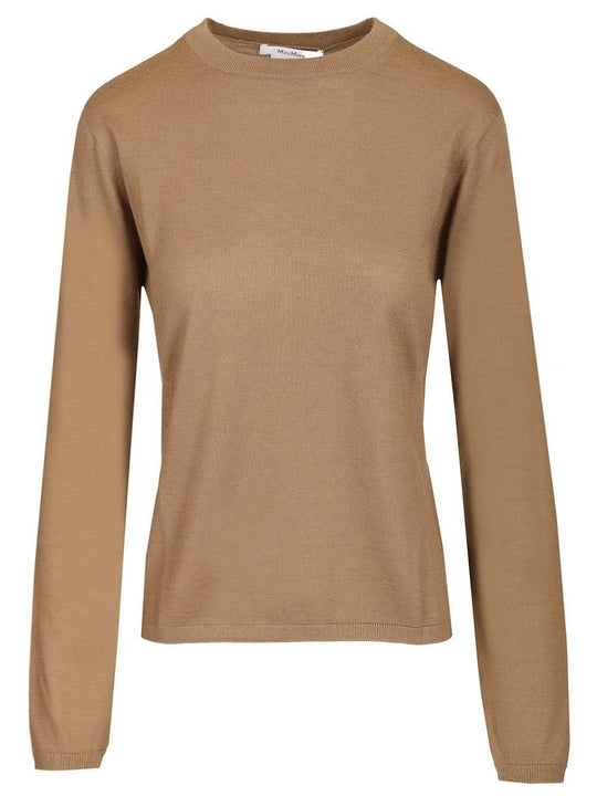 Cashmere Crew Neck Sweater Knitwear Brown