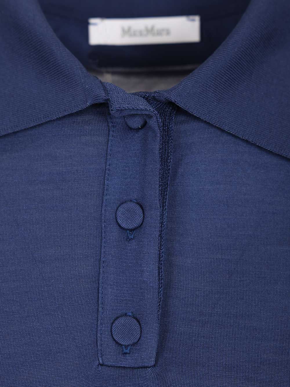 Max Mara Silk Jersey Polo shirt - Blue | f82b5cc98836b7d5a2438832d3ab2b0717ffbe52