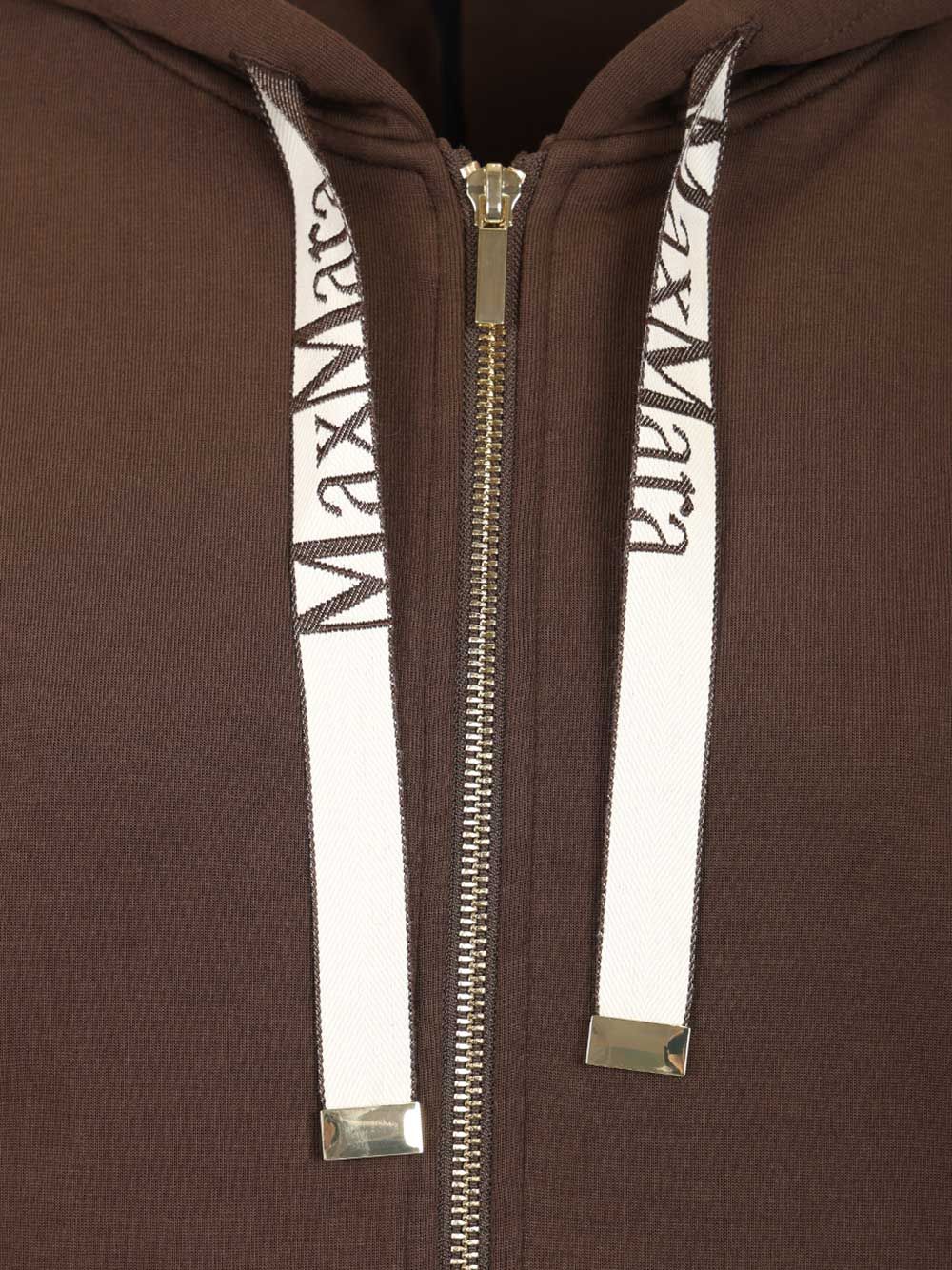 'S Max Mara Technical Jersey Zip-Up Sweatshirt Sweatshirts - Brown | 04da91b8e753bee94513534a485a5a849fedb540