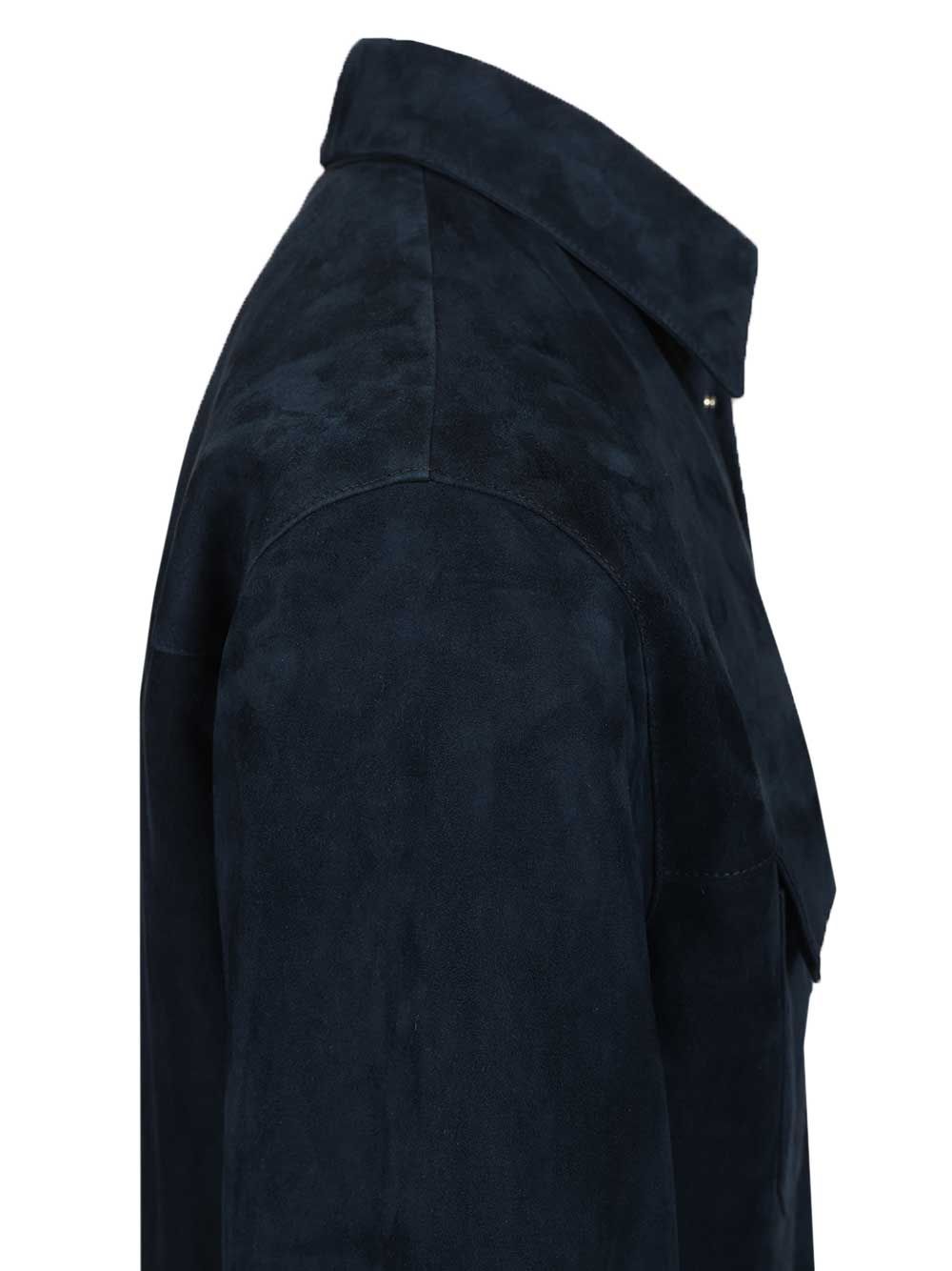 Valentino Garavani Suede Caban Jackets - Blue | e8a0855a967ade2b997ac73859dbe6d5821f16a8