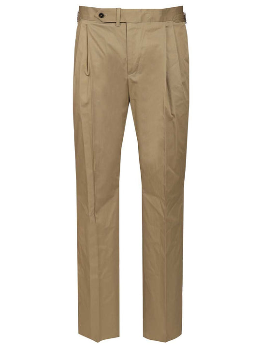 Stretch Gabardine Trousers Green