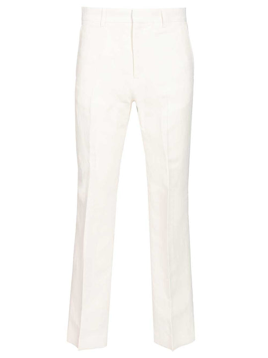 Straight Fit Trousers White