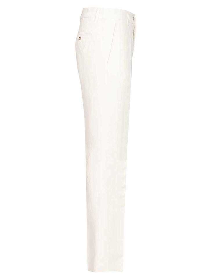 Ami Straight Fit Trousers - White | f583d259113d6a093bb48c3d8be1cd182d758099