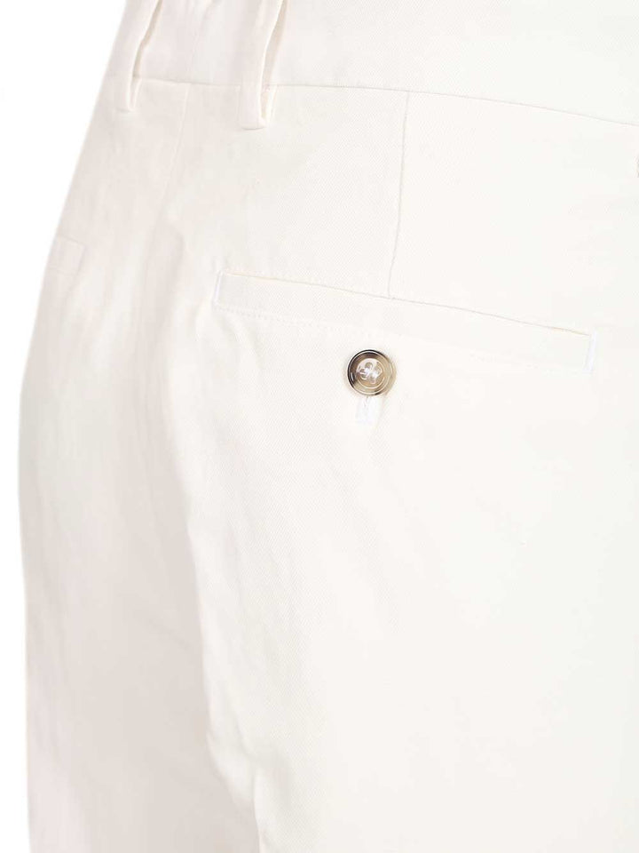 Ami Straight Fit Trousers - White | b0919bb8b882c67aa207f3d7e57960174c4c3192