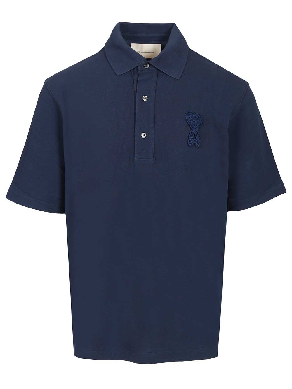 Ami Ami De Coeur Polo shirt - Blue | 67f0f3239073204c63fe1227b58bdc35f4036ed9