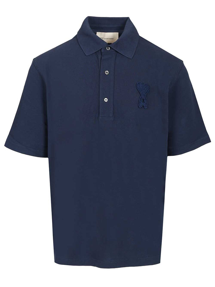 Ami Ami De Coeur Polo shirt - Blue | 67f0f3239073204c63fe1227b58bdc35f4036ed9