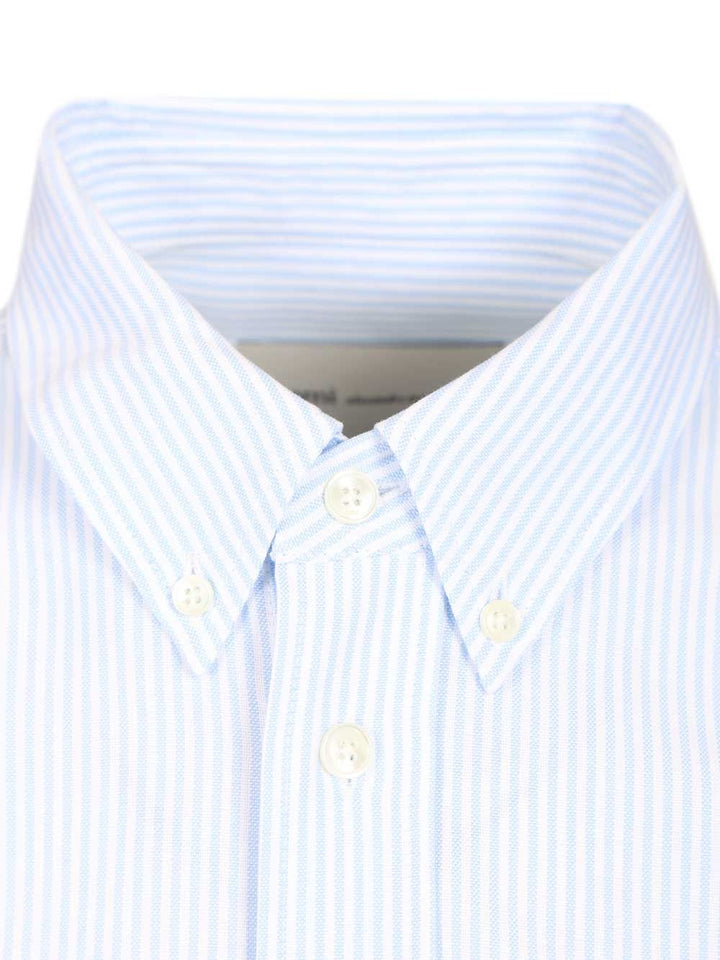 Ami Classic Striped Shirt Shirts - Light blue | 389471072a6fd42613b33c05652a573ed7f591bf