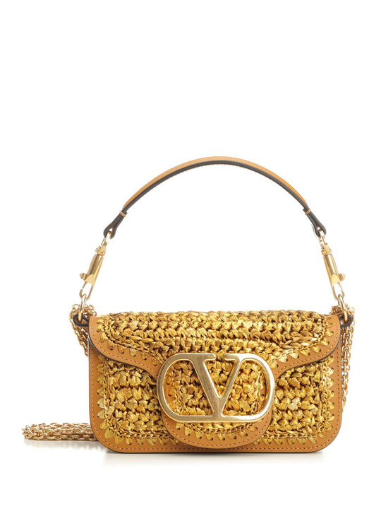 Raffia Shoulder Bag Shoulder Bags Gold