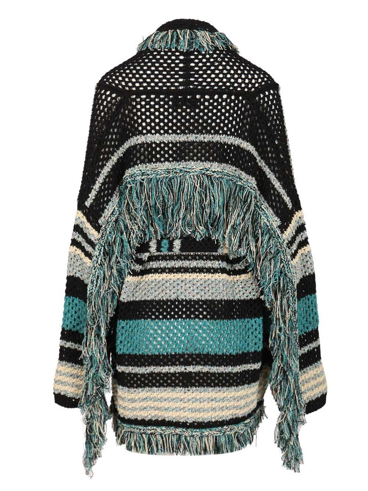 Alanui Striped Cotton Cardigan Knitwear - Multicolor | 054e74c48a629f8afe1e093abf413308fbcf14e8