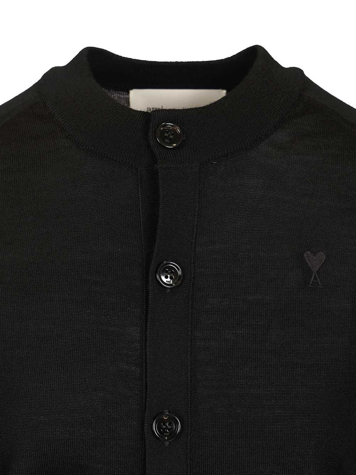 Ami Ami De Cœur Cardigan Knitwear - Black | 1741ce12ab1ff79923df6f1007e6c15c92064171