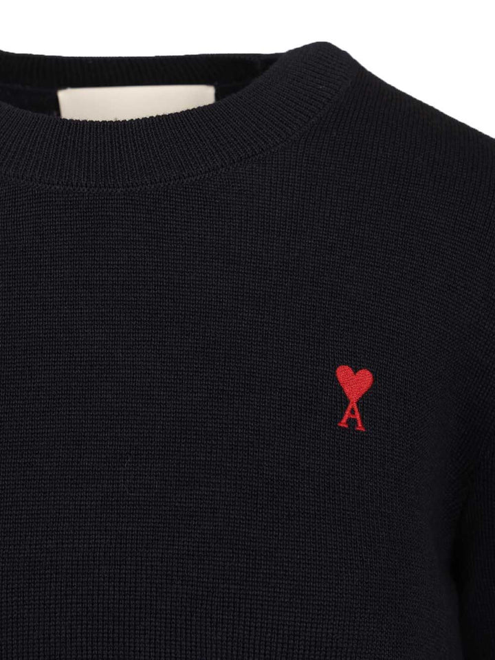Ami Ami De Cœur Wool Sweater Knitwear - Blue | d841c13606ba61ed052f926a9b664d326a93c31f